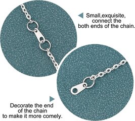 YKSILÖISET 500 kpl 304 ruostumattomasta teräksestä valmistettujen ketjujen kielekkeet soikeat korujen päätyliuskat Liitinhavainnot rannekorujen kaulakorukorujen valmistukseen 1 mm ja 2,5 mm 8x4x0,5 hinta ja tiedot | Miesten korut | hobbyhall.fi