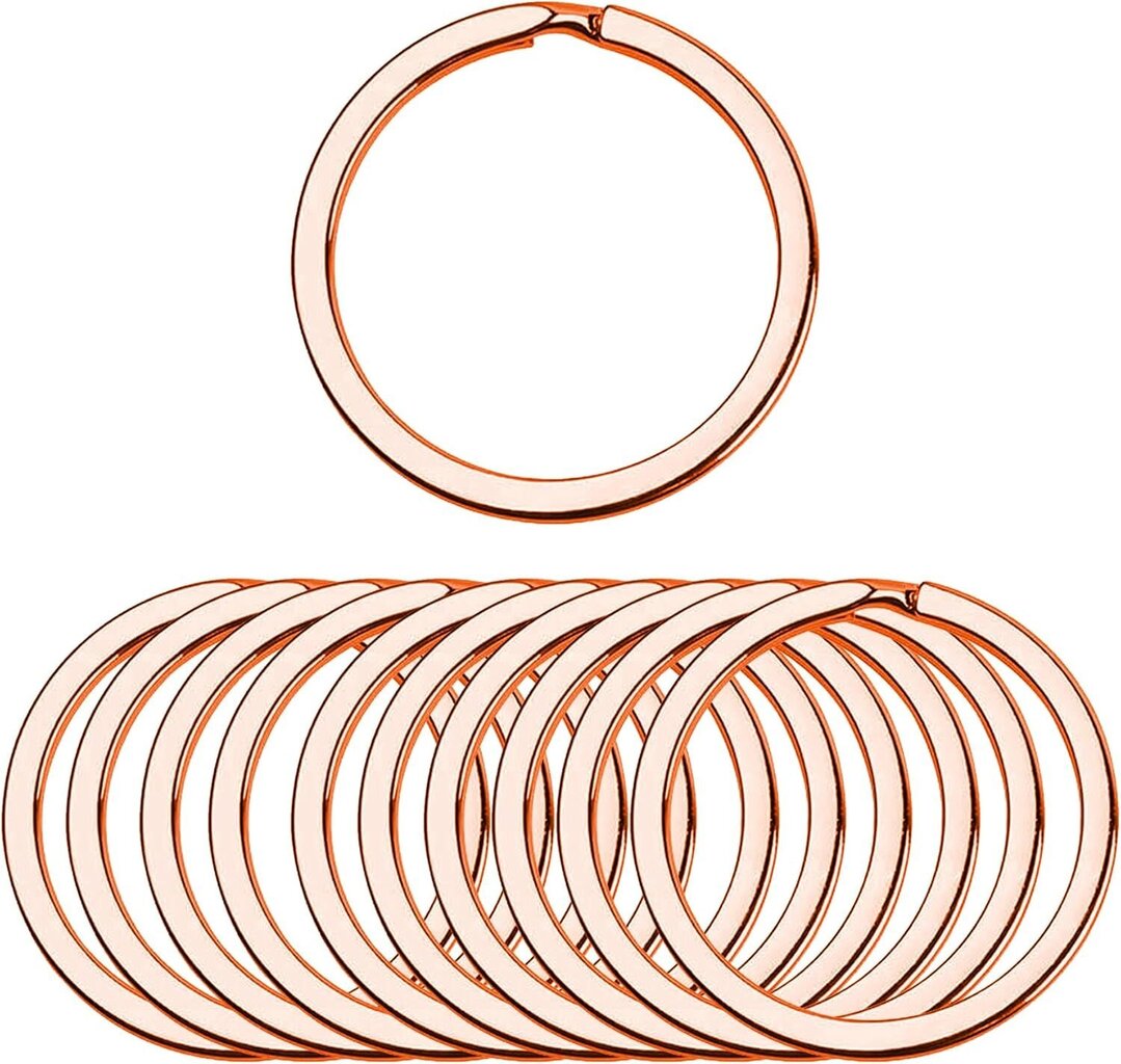 metalliset avaimenperät avaimenperille - Flat Rose Gold avaimenperärenkaat askarteluun - 50 halkaistua avaimenperäsetti Bulkki avaimenperät auton avaimille Koti avaimenperät Fla hinta ja tiedot | Miesten korut | hobbyhall.fi