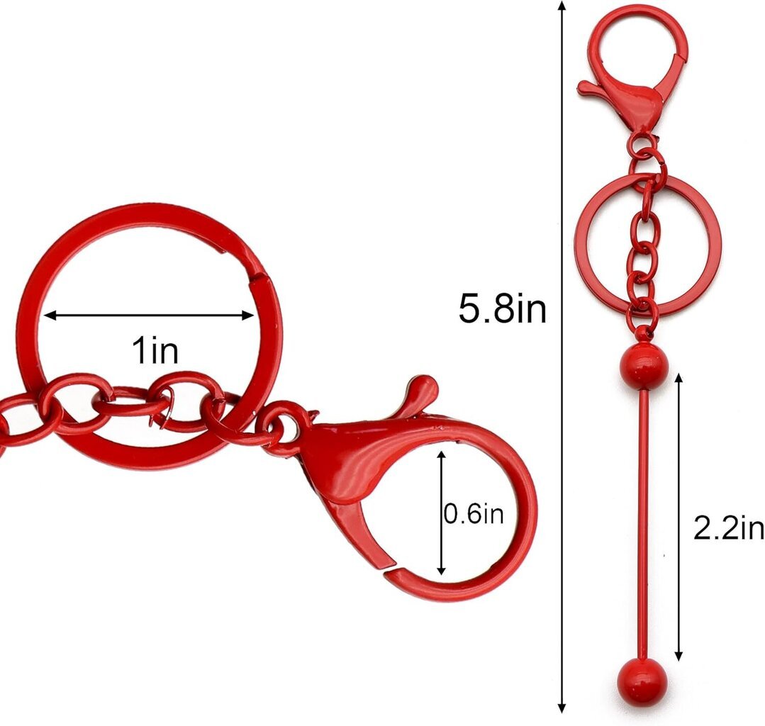 10 kpl Helmitettävät avaimenperätangot Helmitettävät aihiot, askartelu-avaimenperälle Tee itse lahja (10 kpl, punainen) Punainen 10 kpl hinta ja tiedot | Miesten korut | hobbyhall.fi