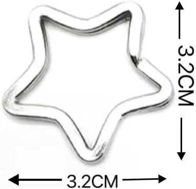 12 kpl Silver Star Creative avaimenperät Haletut avaimenperät korut hyppysormukset metallia askarteluun litteä avaimenperä vanne silmukka tee-se-itse avaimenperät Tunnisteet vyöt hinta ja tiedot | Miesten korut | hobbyhall.fi