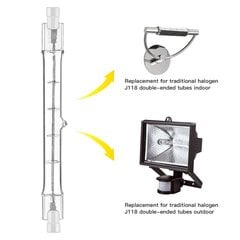 5 kpl R7s Halogeenilamput 118mm, 1000w 230v, R7s Halogeenilampputolpat 118mm, R7s Halogeenilamput Säädettävät Halogeenilampputolpat hinta ja tiedot | Tuuletinvalaisimet | hobbyhall.fi