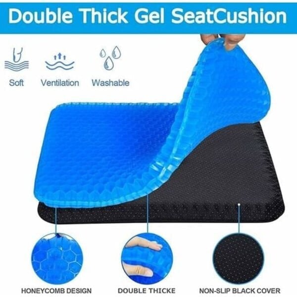 Memory Foam Gel Istuintyyny, Geelityyny, Ortopedinen Ergonominen Tuolin tyyny toimistoon, Autoon, Anti-Decubitus Coccyx Tyyny (sininen) hinta ja tiedot | Kauneudenhoitotarvikkeet | hobbyhall.fi