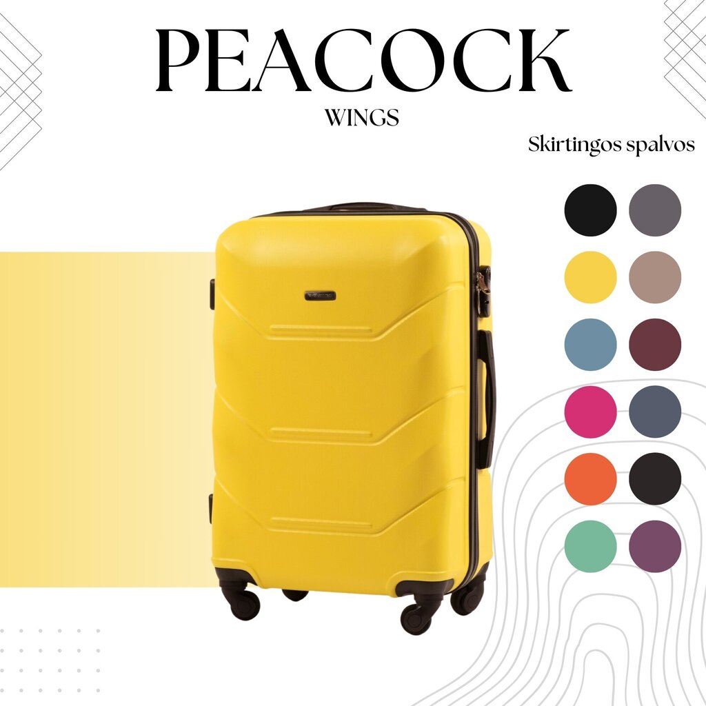 Pieni matkalaukku Wings Peacock XS, keltainen hinta ja tiedot | Matkalaukut ja -kassit | hobbyhall.fi