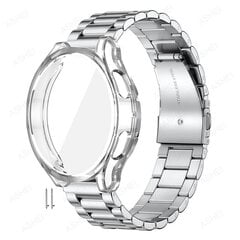 (kello 4 classic 46mm kirkas hopeasetti)Samsung Galaxy Watch 4 5 44mm 40mm ranneke + kotelo Galaxy Watch 4 Classic 46mm 42mm 5 Pro 45mm ranneke Tpu-kotelo - kellon rannekkeet hinta ja tiedot | Älykellojen ja aktiivisuusrannekkeiden lisätarvikkeet | hobbyhall.fi