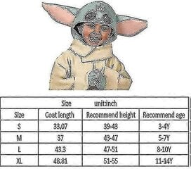 Jouluinen Yoda-asu, Mandalorian The Child Robe Coat Hat, Lasten puku VA hinta ja tiedot | Naamiaisasut | hobbyhall.fi