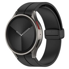 (Watch 5 Pro 45mmBlack)Alkuperäinen silikoniranneke Samsung Watch 5/4 44mm 40mm Watch5 Pro 45mm magneettisolkinauha Galaxy Watch 4 Classic 42 46mm - kellon rannekkeet hinta ja tiedot | Älykellojen ja aktiivisuusrannekkeiden lisätarvikkeet | hobbyhall.fi