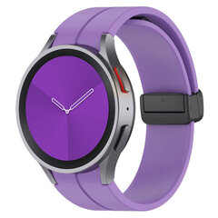 (Galaxy Watch 4 44mm violetti)Alkuperäinen silikoniranneke Samsung Watch 5/4 44mm 40mm Watch5 Pro 45mm magneettisolkinauha Galaxy Watch 4 Classic 42 46mm - kellon rannekkeet hinta ja tiedot | Älykellojen ja aktiivisuusrannekkeiden lisätarvikkeet | hobbyhall.fi