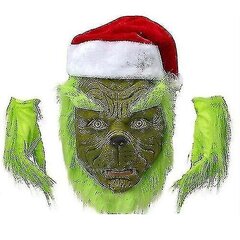 Grinch-asu Joulu Cosplay aikuisten joulupukin pukuasut + naamio hinta ja tiedot | Naamiaisasut | hobbyhall.fi