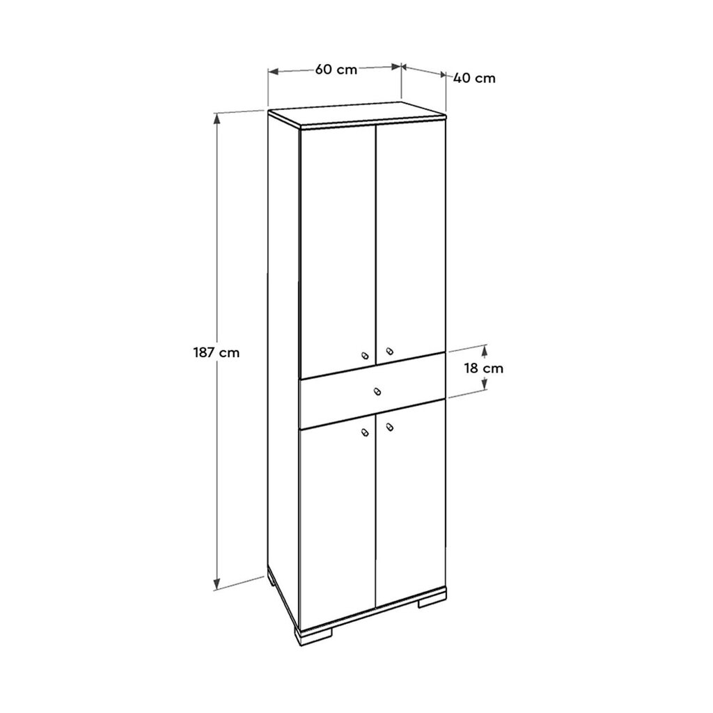 Monikäyttöinen kaappi Adr-441-Pp-1 hinta ja tiedot | Olohuoneen kaapit ja lipastot | hobbyhall.fi