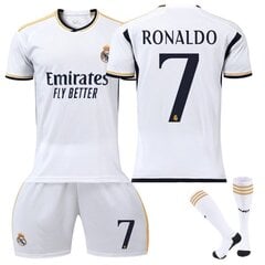 23-24 Ronaldo 7 Real Madrid -paita New Season Uusimmat aikuisten lasten jalkapallopaidat VTY Kids 28(150-160cm) hinta ja tiedot | Jalkapallovaatteet ja -varusteet | hobbyhall.fi