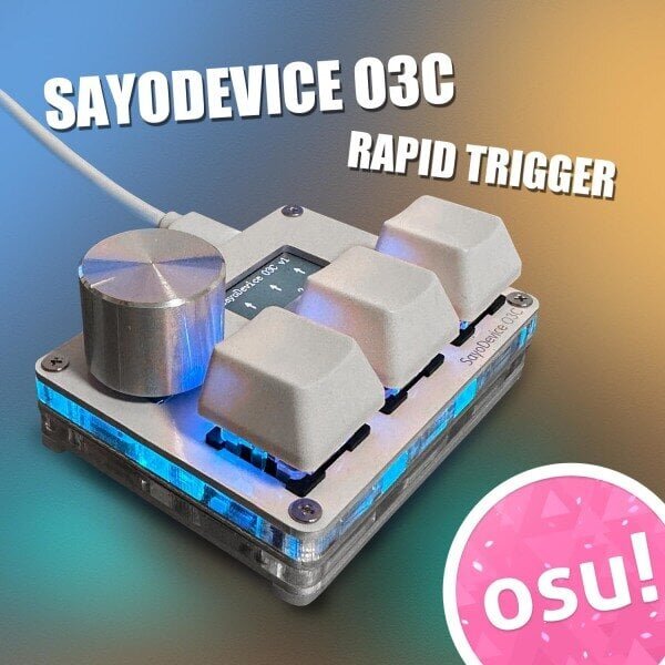 SayoDevice OSU O3C Rapid Trigger Hall kytkimet Magneettiset Lineaarikytkimet Näppäimistö, jossa nuppi ja näyttö Kopioi Liitä Shotcut Makro Hotswap M... hinta ja tiedot | Kannettavien tietokoneiden lisätarvikkeet | hobbyhall.fi