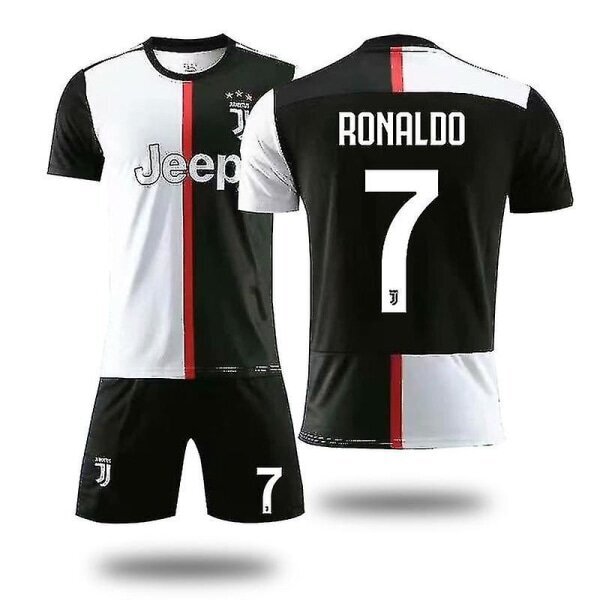 European Cup Juventus Home No. 7 Ronaldo Jalkapallopaitasetti 26 hinta ja tiedot | Jalkapallovaatteet ja -varusteet | hobbyhall.fi