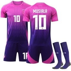 2024 UEFA EC Musiala Kids Football Shirt Kit Saksa Koti nro 10 Vieras 28 hinta ja tiedot | Jalkapallovaatteet ja -varusteet | hobbyhall.fi