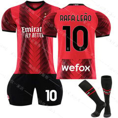 23/24 Uusi kausi Etusivu AC Milan FC RAFA LEAO No. 10 Kids Jersey Pack Kids-28 hinta ja tiedot | Jalkapallovaatteet ja -varusteet | hobbyhall.fi