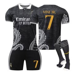 23-24 Real Madrid jalkapallopuku lohikäärmekuvioinen versio lasten ja aikuisten setti urheilujoukkueen asu NO.7 VINI JR. S hinta ja tiedot | Jalkapallovaatteet ja -varusteet | hobbyhall.fi