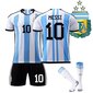 Argentiina Messi Premium Soccer Jersey 2022, 3 tähteä / v Kids 16 (90-100cm) hinta ja tiedot | Jalkapallovaatteet ja -varusteet | hobbyhall.fi