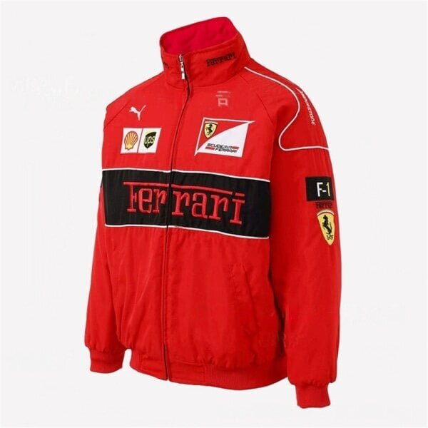 2023 Ferrari Black Embroidery Exclusive takkisetti F1 Team Racing Red Ed Ed 2XL hinta ja tiedot | Moottoripyörien lisätarvikkeet | hobbyhall.fi