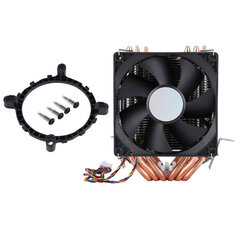 Hiljainen 4pin 6 Heatpipe CPU Cooler Dual Tower Air Cooling 800-2200 Revolution Heatpipe CPU Cooler hinta ja tiedot | Kannettavien tietokoneiden lisätarvikkeet | hobbyhall.fi