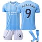 Jalkapallopaita lapsille Manchester City nro 9 Haaland, 120-130cm hinta ja tiedot | Jalkapallovaatteet ja -varusteet | hobbyhall.fi