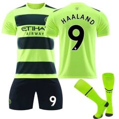 Haaland #9 Jersey Manchester City Soccer T-paidat Jersey Set Kids 28 (150-160cm) hinta ja tiedot | Jalkapallovaatteet ja -varusteet | hobbyhall.fi