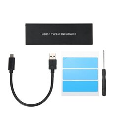 Nopea ulkoinen mobiili SSD-kotelo, USB3.1–M.2 NVME SSD-kotelo hinta ja tiedot | Kannettavien tietokoneiden lisätarvikkeet | hobbyhall.fi