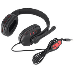 OVLENG Q7 Headset E urheilukuulokkeet Punainen Musta Pelikuulokkeet Langalliset PU-nahkaiset korvasuojukset hinta ja tiedot | Kannettavien tietokoneiden lisätarvikkeet | hobbyhall.fi