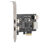 PCI -E 1X - 3-porttinen 1394A (2/1) Riser Card 800 Mbps Video Capture -kortti hinta ja tiedot | Kannettavien tietokoneiden lisätarvikkeet | hobbyhall.fi