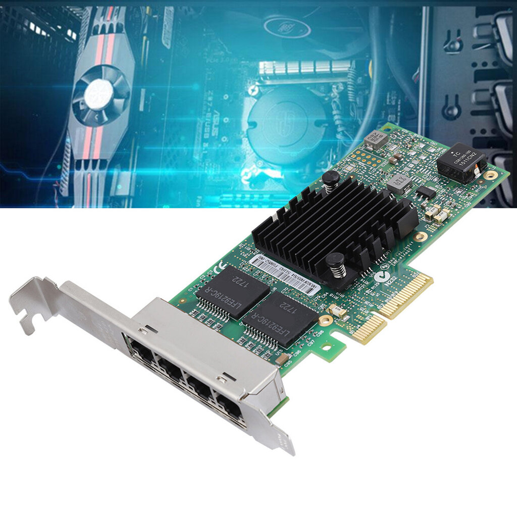 PCI-E 4-porttinen palvelin Gigabit EtherneT verkkokorttisovitin Intel i350 T4 PCI-Ex4 hinta ja tiedot | Kannettavien tietokoneiden lisätarvikkeet | hobbyhall.fi