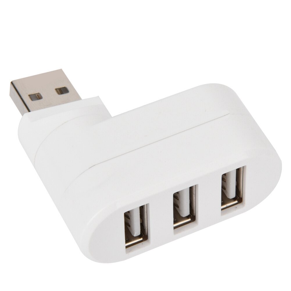 USB-keskittimet Portit USB 2.0 Mini Rotate Splitter Adapter Hub PC-kannettavalle kannettavalle tietokoneelle Mac White hinta ja tiedot | Kannettavien tietokoneiden lisätarvikkeet | hobbyhall.fi