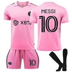 Inter Miami Lionel Messi #10 Soccer Jersey Pack T-paita. pinkki 26 hinta ja tiedot | Jalkapallovaatteet ja -varusteet | hobbyhall.fi