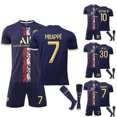 Lasten jalkapallopaita Neymar Jr. nro 10 Mbappe nro 7 pelipaita Jalkapallojalkapallo Urheiluvaatteet nro 7 8-9Y hinta ja tiedot | Jalkapallovaatteet ja -varusteet | hobbyhall.fi