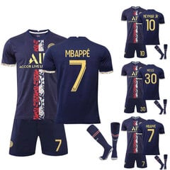 Lasten jalkapallopaita Messi nro 30 Neymar Jr. nro 10 paita Jalkapallo Jalkapallo Urheiluvaatteet nro 7 10-11V hinta ja tiedot | Jalkapallovaatteet ja -varusteet | hobbyhall.fi