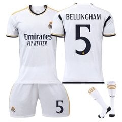 23-24 Bellingham 5 Real Madrid Jersey Uusi kausi Uusimmat aikuisten jalkapallopaidat lapsille Aikuinen M (170-175 cm) hinta ja tiedot | Jalkapallovaatteet ja -varusteet | hobbyhall.fi