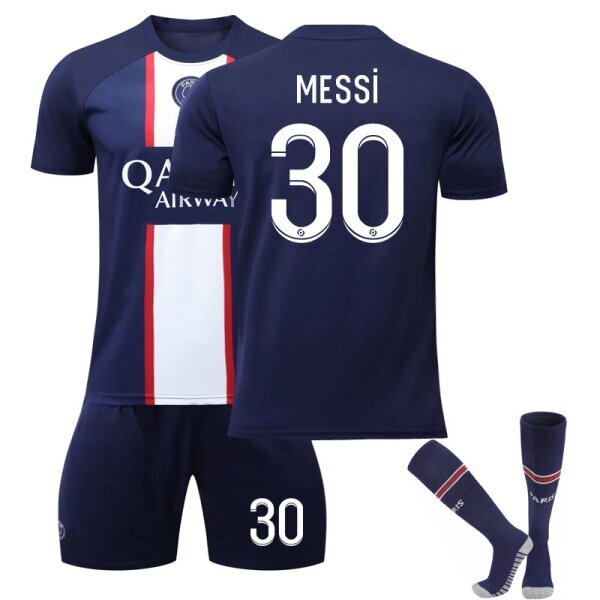 Messi Kids Soccer Kits Jalkapallo Jersey harjoituspuku 22/23 Home 18(100-110CM) hinta ja tiedot | Jalkapallovaatteet ja -varusteet | hobbyhall.fi