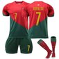 22-23 Portugali Koti #7 Ronaldo jalkapallopuku lapsille ja aikuisille 1 1 lapset 22 (120-130 cm) hinta ja tiedot | Jalkapallovaatteet ja -varusteet | hobbyhall.fi