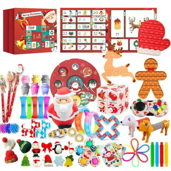 24 kpl/setti Adventtikalenteri Fidget Lelut Joulupukki Tee-se-itse joulupuun riippuriipus 2023 joulukalenteri lelut lapsille tyyliin 6 hinta ja tiedot | Poikien lelut | hobbyhall.fi