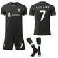 24-25 Liverpool Away Kids Adult Football Shirt Kit No.7 LUIS DIAZ XS hinta ja tiedot | Jalkapallovaatteet ja -varusteet | hobbyhall.fi