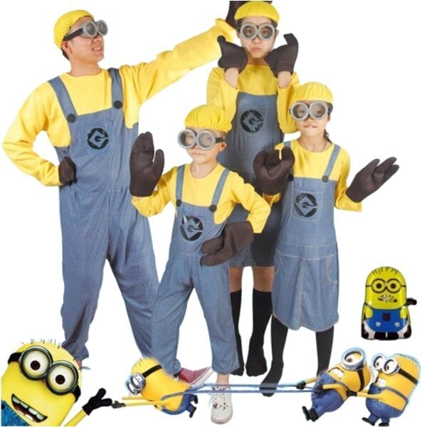 Anime Minion Koko perheen Cosplay-asu Poika Tyttö Mekko Haalarit miesten ja miesten L hinta ja tiedot | Naamiaisasut | hobbyhall.fi