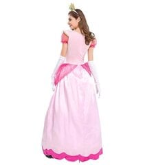 Naisten Super Mario Peach Cosplay -asu vaaleanpunainen prinsessamekko + hanskat + päähineasut Carnival Party M hinta ja tiedot | Naamiaisasut | hobbyhall.fi