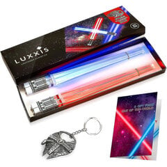 Otwoo Lightsaber Chopsticks syttyvät hehkuvat syömäpuikot Star Wars -sarjan teemajuhliin [2 paria punaista ja sinistä settiä] pullonavaajalla ja lahjapunaisella... hinta ja tiedot | Hauskat juhlapelit ja -tuotteet | hobbyhall.fi