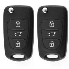 2 kpl Flip Remote Key Shell 3 painiketta Kia Sorento Sportage Cerato Rio varten hinta ja tiedot | DJ-laitteet | hobbyhall.fi