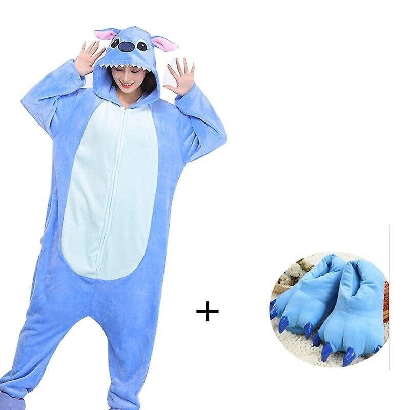 Miesten pyjama (xxl 180-200cm) Kigurumi Onesie Aikuisille Naisille Naisten Tossut vetoketju Eläin Pyjama Yksiosainen Pijama Cosplay Costume Lahja-Onesie tossujen kanssa hinta ja tiedot | Naamiaisasut | hobbyhall.fi