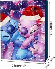 Lilo & Stitch sarjakuvahahmot joulun adventtikalenteri 24kpl sarjakuvaleluja koriste lähtölaskenta kalenteri-HZ2（B） hinta ja tiedot | Joulukuusen koristeet | hobbyhall.fi