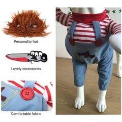 Kuolemanukkeasu koirille pelottava Halloween cosplay Chucky nukkekoiran puku hattu hauska juhla Jouluvaatteet sopivat isoille ja pienille koirille hinta ja tiedot | Koiran vaatteet | hobbyhall.fi