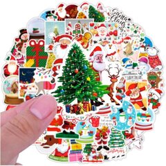 100x tarroja ja tarroja - Christmas 2 monivärinen hinta ja tiedot | Koristeet ja tarrat | hobbyhall.fi