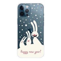 Jouluinen iPhone 12 Pro Max kotelo - Cute Bunnies White hinta ja tiedot | Puhelimen lisätarvikkeet | hobbyhall.fi