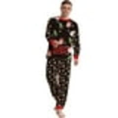 TIMIFIS Christmas Family Matching Pyjamat Naisten Puuvilla Jammies Miesten Vaatteet Yöasut pitkähihaiset Pjs perheille, pariskunnille - Vauvanpäivät hinta ja tiedot | Miesten kylpytakit ja pyjamat | hobbyhall.fi