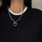 Gothic Heart Kaulakoru Sydän Choker Klavicle Ketju Goth Korut Halloween Joulu Ystävänpäivä Lahja Naisille Miehille Pari Hopea hinta ja tiedot | Kaulakorut | hobbyhall.fi