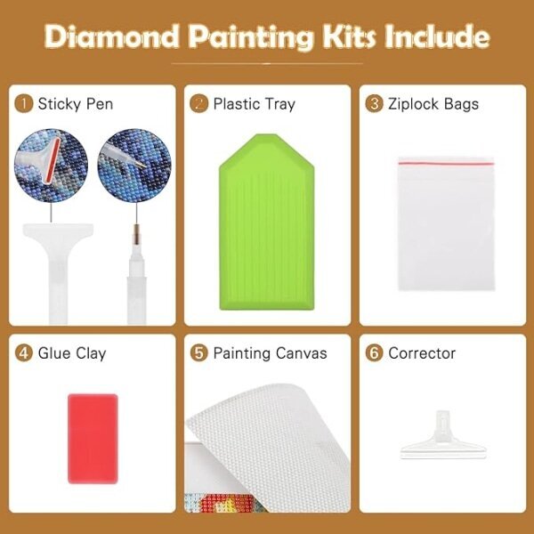 Wolf 5D Diamond Painting Kit jouluksi, Animals Moon Full Rhi hinta ja tiedot | Koristeet ja tarrat | hobbyhall.fi