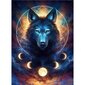 Wolf 5D Diamond Painting Kit jouluksi, Animals Moon Full Rhi hinta ja tiedot | Koristeet ja tarrat | hobbyhall.fi